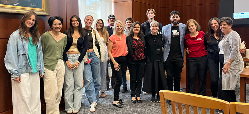 Group of 15 Italian Studies students, faculty, and staff