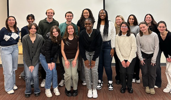 Group photo of student presenters for SCU Psych Winter Lab Blitz