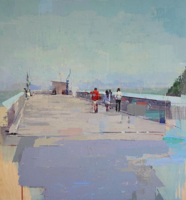 Marine Layers, acrylic on wood, 2025