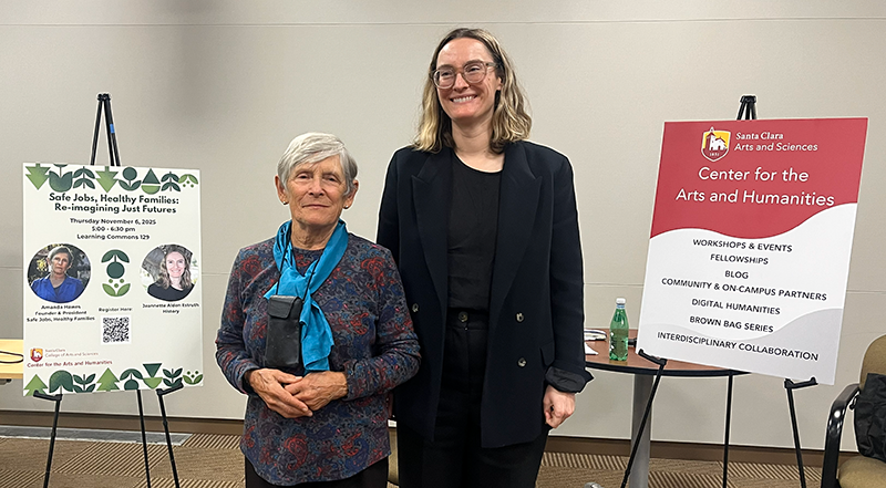 Amanda Hawes (left), Jeannette Estruth (right).