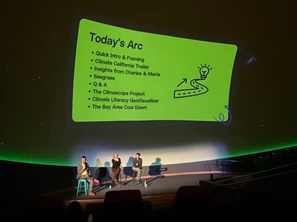 Cheney Munson, Maria Judnick, and Charles Loi presented at the Chabot Planetarium.