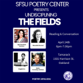 SFSU Poetry Center flyer with the four participants' headshots