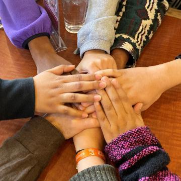 East LA Students hands