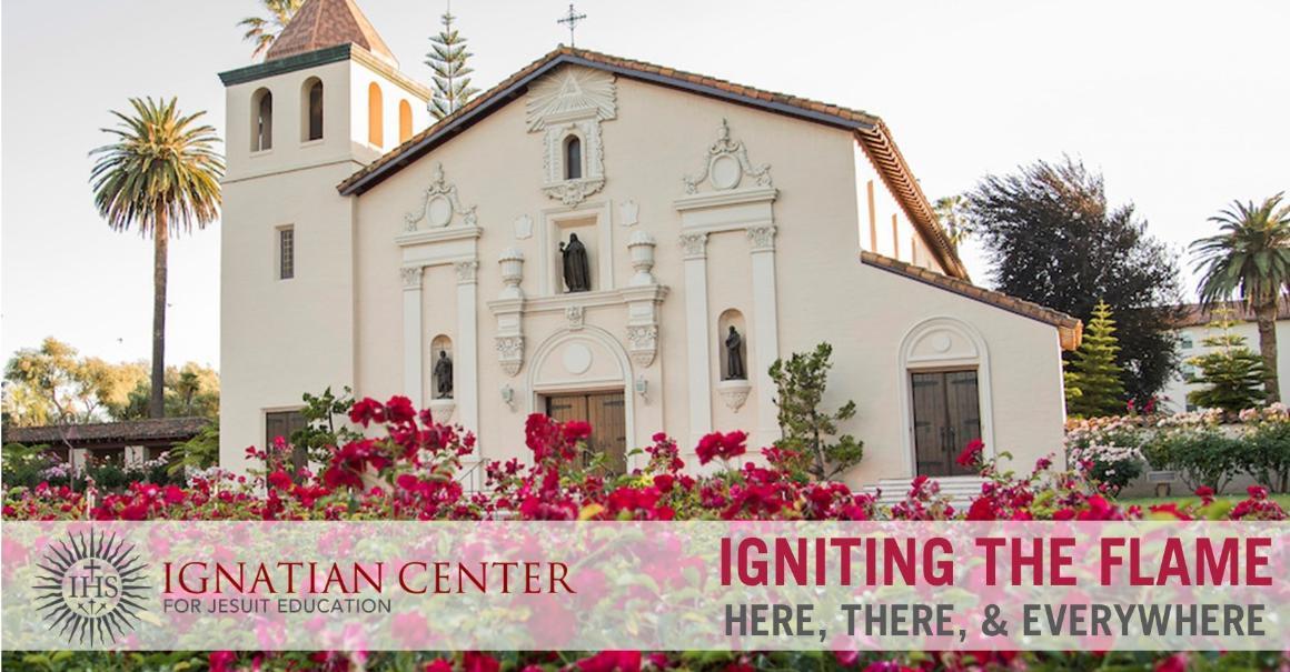 Mission Church with Roses Banner