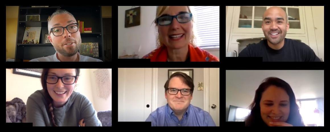staff on zoom