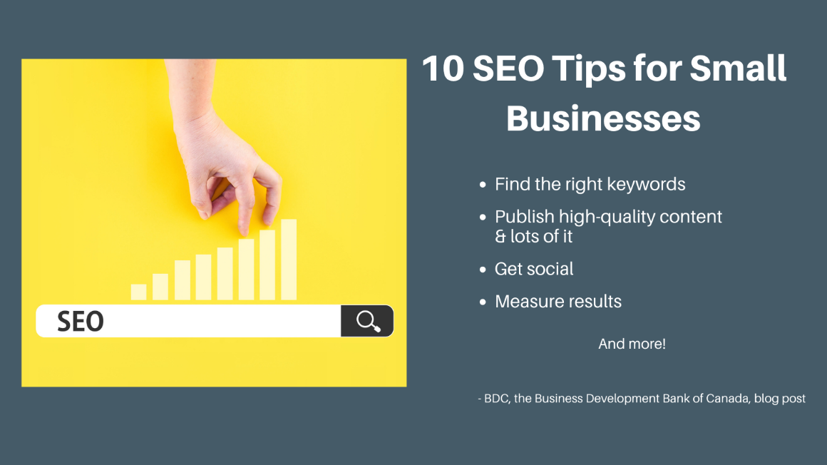 Image with 10 SEO Tips for Small Businesses caption