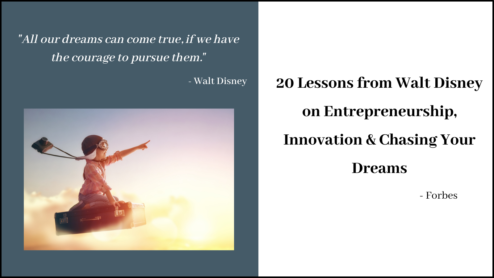 Image Showing "20 Lessons from Walt Disney"