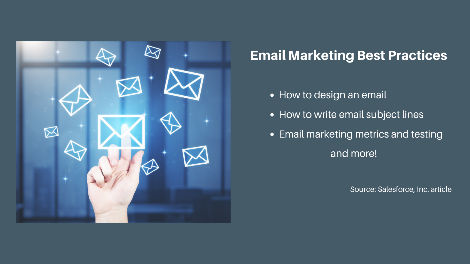 Image form social media post featuring Email Marketing Best Practices