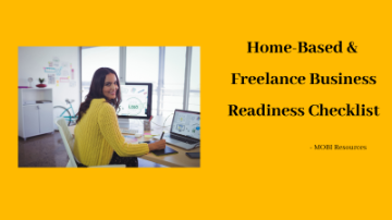 Photo of home business owner and caption Home-Based and Freelance Business Readiness Checklist