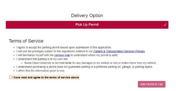 AIMS Delivery TOS