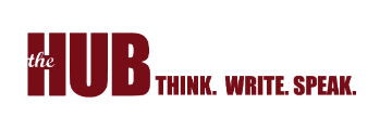 HUB Logo with tagline 'Turning Art Into Science' in dark red.