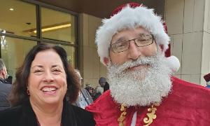 Lisa Kloppenberg with Santa 