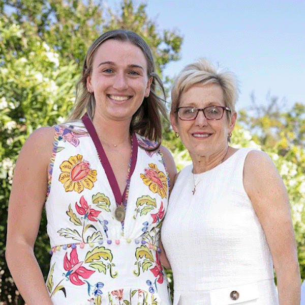 Jules Holland and SCU President Julie Sullivan