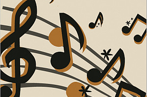 animated music treble staff 