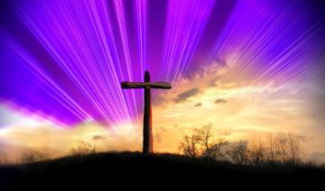 Cross on a hill