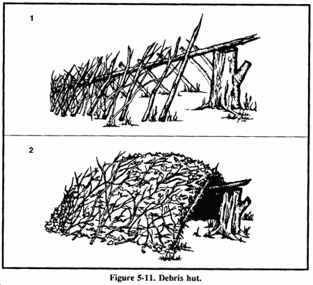 Two sketches of debris huts from LOTF - Debris Hut.