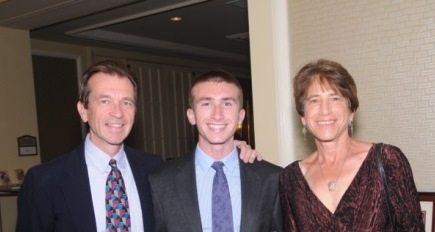 Me with my son and wife at the end of Zach's senior year